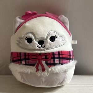 Squishmallow Gracelynn Arctic Fox 4.5" Plush Christmas Holiday EUC